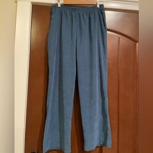 Vintage Alfred Dunner 16P High-Rise Slate Blue Wide Leg Pants EUC